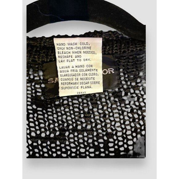 Vtg Sag Harbor Woman’s Cardigan Sz Lg Black Knit 1-Button Closure SS NWT - Picture 7 of 8